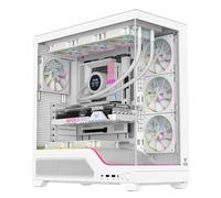 Case SHOWBUI WAVE 82W - Gaming Tower- ATX- 4x12cm ARGB fan- 2xUSB3- Type-C- Temp Glass Side & Front Panel- White Ed.