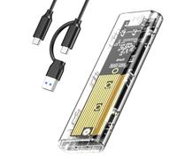 Case ssd M.2 nvme ssd USB C case nvme,adattatore ssd m2 nvme usb lettore hard disk esterno USB3.1 Gen2 ssd case per PCIe M-Key SSD 2230/2242/2260/2280 con UASP adattatore m2