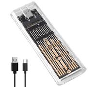 Case SSD M.2 Nvme USB C 3.1, Esterno M.2 Enclosure Lettore 10 Gbps per PCIe M-Key, Adattatore SSD Gen2 con Supporto UASP/TRIM per 2242/2280/2260/2230 (trasparente)
