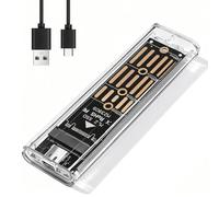 Case SSD M.2 NVMe, USB C 3.2 Gen 2 10Gbps, Esterno Enclosure, Adattatore SSD M2 NVMe per PCIe M-Key M+B Key 2230/2242/2260/2280, Plug & Play, Design Trasparente Supporto UASP TRIM (NOT SATA)