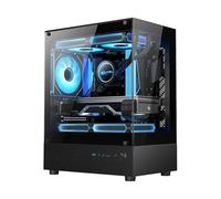 Case Tower for PC trasparente da 270 gradi, adatto a schede madri M-ATX/ITX, supporta GPU da 290 mm e altezza di raffreddamento CPU da 160 mm(A1)