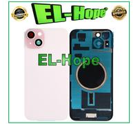 CASE VETRO SCOCCA POSTERIORE BACK COVER + MAGSAFE PER IPHONE 15 PLUS ROSA PINK