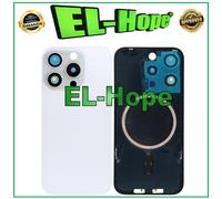 CASE VETRO SCOCCA POSTERIORE BACK COVER MAGSAFE PER IPHONE 15 PRO TITANIO BIANCO