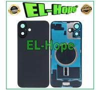 CASE VETRO SCOCCA POSTERIORE BACK COVER + MAGSAFE PER IPHONE 16 PLUS NERO