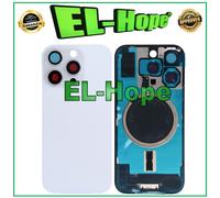 CASE VETRO SCOCCA POSTERIORE BACK COVER MAGSAFE PER IPHONE 16 PRO TITANIO BIANCO