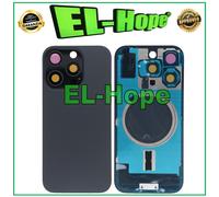 CASE VETRO SCOCCA POSTERIORE BACK COVER + MAGSAFE PER IPHONE 16 PRO TITANIO NERO