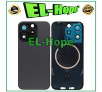 CASE VETRO SCOCCA POSTERIORE COVER + MAGSAFE PER IPHONE 15 PRO TITANIO NERO