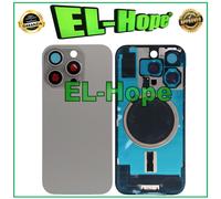 CASE VETRO SCOCCA POSTERIORE COVER + MAGSAFE PER IPHONE 16 PRO TITANIO NATURALE