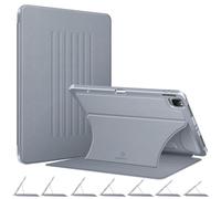 CaseBot Custodia magnetica per iPad Pro 12,9" 6a generazione 2022, custodia con supporto robusto e antiurto con angolo multiplo, cover posteriore in morbido TPU con portamatite, adatta anche per iPad