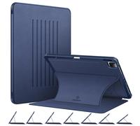 CaseBot Magnetic Case for iPad Pro 12.9-inch 6th Generation 2022 Multiple Angle Shockproof Rugged Stand Case Soft TPU Back Cover w/Pencil