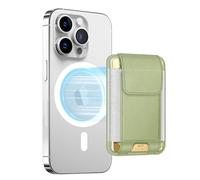 CASEBOT Magsafe Wallet, porta carte di credito magnetico per iPhone 16/15/14/13/12 serie, adatto per 6 carte, blocco RFID sicuro, sottile porta carte di credito per uomo e donna, verde, 3.7X2.5 zoll