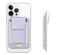 CASEBOT Magsafe Wallet, porta carte di credito magnetico per iPhone 17/16/15/14/13/12 serie, adatto per 6 carte, blocco RFID sicuro, sottile porta carte di credito per uomo e donna, viola., 3.7X2.5