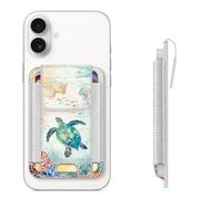 CASEBOT Porta carte di credito magnetico per iPhone 17/16/15/14/13/12 serie, adatto per 6 carte, blocco RFID sicuro, sottile porta carte di credito per uomo e donna, tartaruga