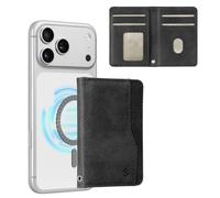 CASEBOT Porta carte magnetico, forte magnetico e blocco RFID, minimalista portatile, per iPhone 17/16/15/14/13/12/Pro/Max/Plus, nero