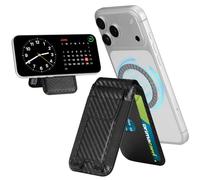 CASEBOT Portafoglio Magnetico per Magsafe,[Blocco RFID] porta carte magnetiche con Supporto Regolabile, Wallet per iPhone 17/16/15/14/13/12, (Nero Carbonio)