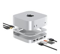 Casecentive 8-in-1 Hub HDMI in Alluminio - Supporto per Mac Mini M4/M4 Pro/M5 Pro/M6 - 8720153797023