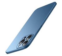 Casechics Compatibile con custodia per iPhone, lussuosa custodia rigida opaca in policarbonato sottile, ultra sottile e leggera, protezione morbida antiurto (blu, iPhone 15 Pro Max)