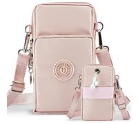 Casecret Borsa a Tracolla da Donna in Nylon Fascia da Braccio Mini Cellulare Piccola Borsa per Universale Telefono Portatile Sport all'aperto per iPhone 14 11 Samsung S23 Ultra Xiaomi Fino a 7.5" Rosa