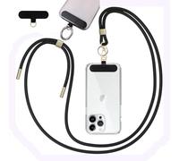 Casecret Cordino per Cellulare Universale Collana per Cellulare Regolabile Cordino da Collo Catena per Telefono Nylon Compatibile con iPhone Samsung Huawei Xiaomi e Tutti Gli Smartphone - Nero