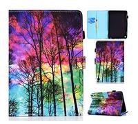 CaseFun Custodia per Amazon Fire HD 8 2020 Stand Flip Cover in Pelle PU Protettiva Case con Auto Svegliati/Sonno Funzione Albero