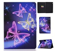 CaseFun Custodia per Huawei MediaPad T5 10 Magnetico Smart Case Cover in Pelle Multi-Angolo conla Tasca, La farfalla