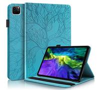 CaseFun Custodia per iPad PRO 11" 2020 Slim Smart Case Magnetico in Silicone PU Pelle Stand Flip Cover con Auto Svegliati/Sonno, Blu