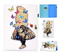 CaseFun Custodia per Samsung Galaxy Tab A 10.1 2019, in pelle PU con supporto flip folio multi-angolo con slot per schede per Samsung Tab A T510/T515 10.1 2019 Butterfly Girl