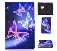 CaseFun Custodia per Samsung Galaxy Tab A 8.0 2019 SM-T290/SM-T295 Magnetico Smart Case Cover in Pelle Multi-Angolo conla Tasca, La farfalla