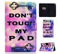 CaseFun Custodia per Samsung Galaxy Tab A 8.0 T290/T295 2019 Smart Cover in Pelle Wallet Magnetico Multi-Angolo conla Tasca, Don't Touch My Pad