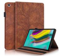 CaseFun Custodia per Samsung Galaxy Tab S5e 10,5 (T720/T725) Slim Smart Case Magnetico in Silicone PU Pelle Stand Flip Cover, Marrone