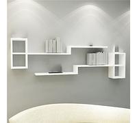 CASEGO La Forma Geometrica della libreria a Parete può Essere combinata Liberamente, Lo stoccaggio delle partizioni, Il Robusto portante, la Semplice mensola a Muro (White 1.6m)