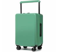 CASEGO L'ampia valigia trolley aumenta l'utilizzo dello spazio, design a doppia facciata, semplice e alla moda, adatta a molteplici scenari (green 24)