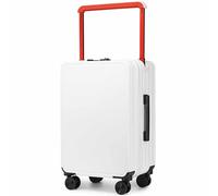 CASEGO Valigia trolley larga portatile, carrello in lega di alluminio, regolabile su più livelli, resistente ai graffi e all'usura (white 26)