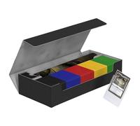 Casella di archiviazione della carta - Scheda di divisori colorati, cassetta del mazzo per carte comandante | Organizzatore di carte magiche, scatola di carte sportive in pelle chiusura magnetica scat
