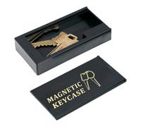 Casella di cerniera a chiave magnetica - custodia per veicoli nascosta, supporto per tasti magneti impermeabili | Archiviazione di auto di backup discreta per un uso del paraurti, cassaforte per garag
