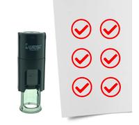 Casella di controllo timbro CombiCraft Segno di spunta/OK Rotondo da 10 mm - inchiostro rosso