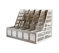 Casella documenti， Organizzatore for file da scrivania, portadocumenti verticale, grigio/nero, organizer e contenitore, facile montare, scatola multistrato