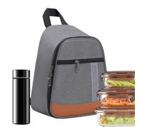Casella H - | Borsa Per Il Pranzo Isolata Per Adulti E Bambini Contenitore Per Alimenti Isolato Riutilizzabile Portatile Di Grande Capacità Con Tasca, Contenitore Per La Preparazione Dei Pasti Per Don