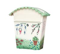 casella postale a parete, Cassetta postale da parete con serratura e fessura for la raccolta delle lettere, multicolore, 36,2x33x13 cm (14,3x13x5,2 pollici)(36.2x33x13cm flowers)