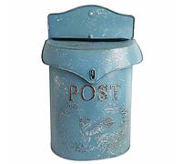 casella postale a parete, Cassetta postale e cassetta dei suggerimenti da parete in ferro rosso(Blue)
