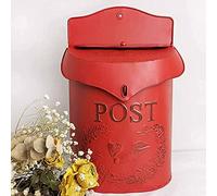 casella postale a parete, Cassetta postale e cassetta dei suggerimenti da parete in ferro rosso(Red)