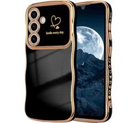 CaseLover Custodia per Samsung Galaxy A26 5G, Cover con Motivo Cuore d'amore, Forma Riccia Case, Custodia in Morbido Silicone e TPU Antiurto Cover per Samsung A26 5G, Nero