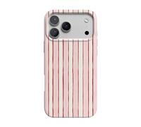 Casely Custodia per iPhone 17 Pro | Bella in pastello | Strisce Blush | Compatibile con MagSafe | Design classico ultra sottile
