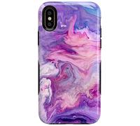 Casely - Custodia per iPhone Xs Max con motivo "Tie Dying Over You", con copertura a 360 gradi, per il tuo telefono, con bordi rialzati da 1 mm, colore: Viola