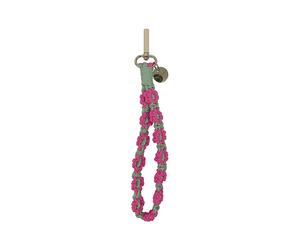 CASEME Braccialetto Coco Cotone LACCETTO per Universale Universal, Verde-Rosa