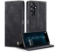 CaseMe Cover per Samsung Galaxy A16 5G, Magnetica Cover a Libro con Slot per Schede, Custodia in PU Pelle Portafoglio per Samsung Galaxy A16 5G, Nero