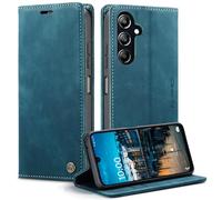 CaseMe Cover per Samsung Galaxy A16 5G, Magnetica Cover a Libro con Slot per Schede, Custodia in PU Pelle Portafoglio per Samsung Galaxy A16 5G, Blu