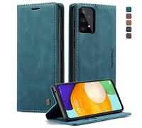 CaseMe Cover per Samsung Galaxy A33 5G, Magnetica Cover a Libro con Slot per Schede, Custodia in PU Pelle Portafoglio per Samsung Galaxy A33 5G, Blu