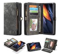 CaseMe per Samsung Galaxy A71 4G Retro Pelle Portafoglio Custodia, Fatto a Mano 2in1 Staccabile Flip Cerniera Custodia con Slot per schede e Magnetica Back Cover Custodia