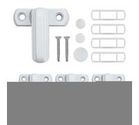 Casement Window Lock, 4-Piece Door Lock Set, 3.94x1.18x2.36 Inches Anti-Theft Aluminum Alloy Latch, Sturdy Security Hardware for Window, Sliding Doors in Hotels, RV, Apartments, Home Use
